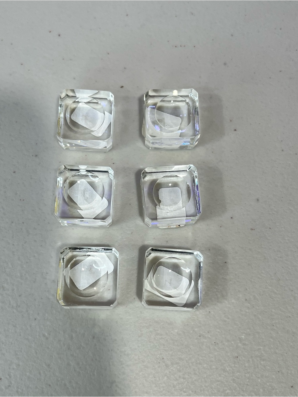 Clear Square Glass Sphere Stands.  Sold separately available to bundle